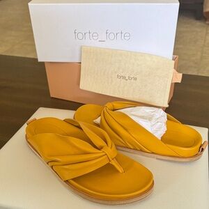 Forte Forte Mustard Yellow Thong Sandals size 40